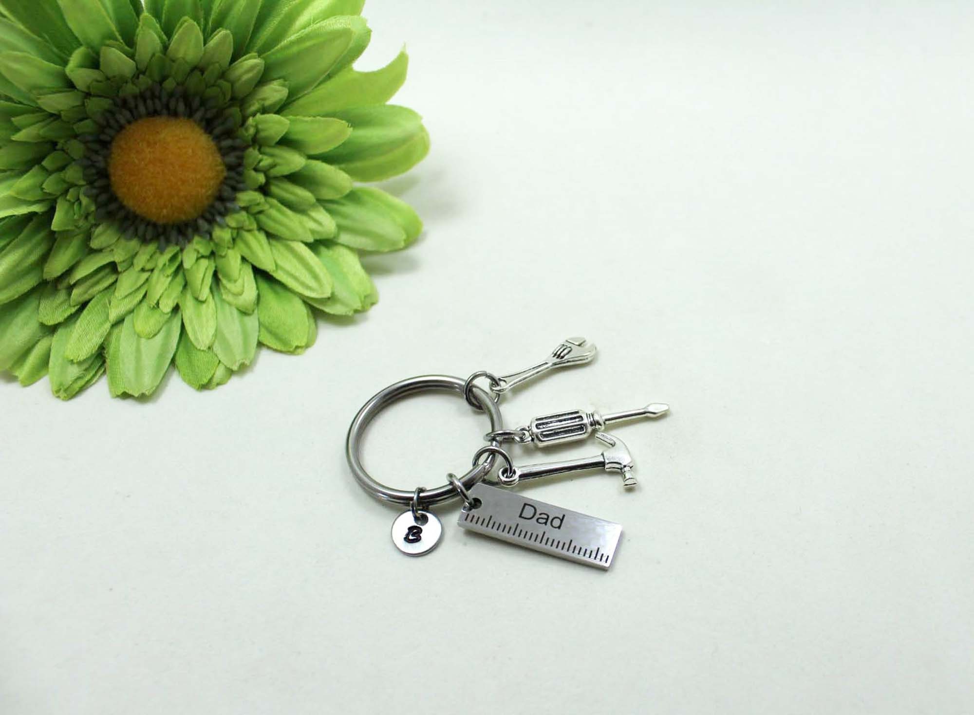 Tool Keychain, Fathers Day Gift, Initial Keychain, Personalized ...
