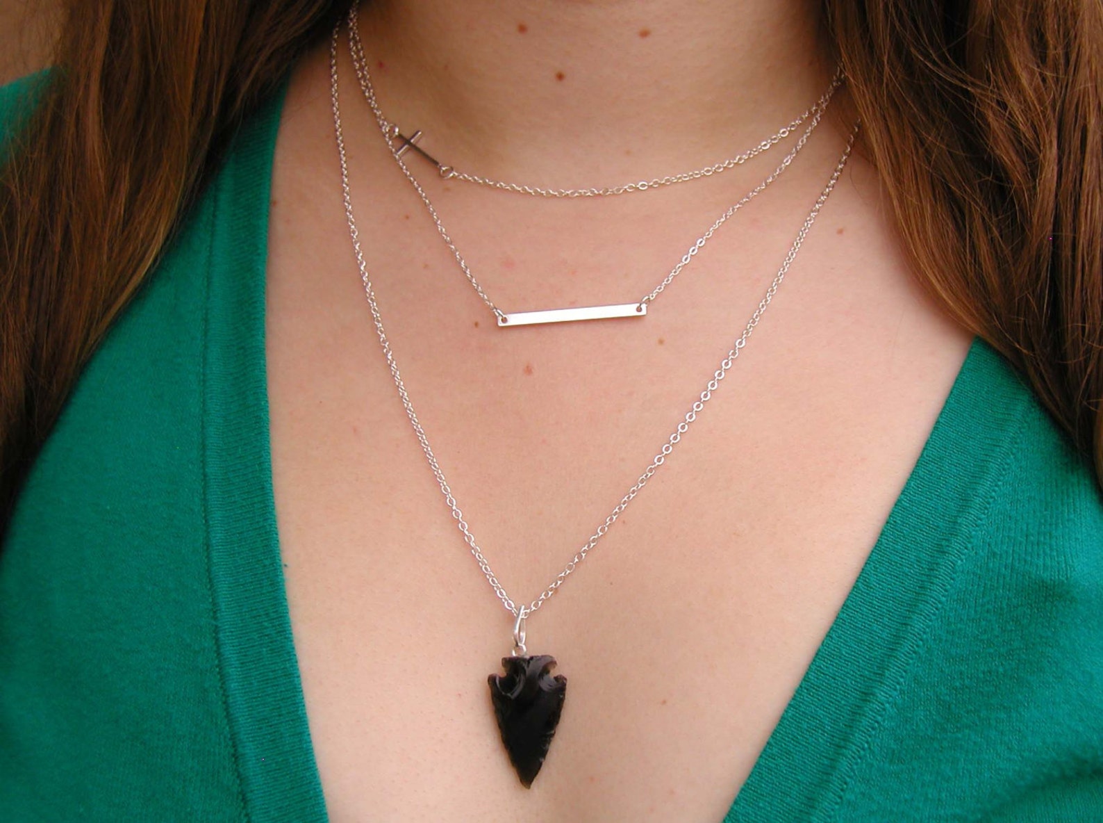 Layered Necklace Set Silver Layer Necklaces Layer Necklace Etsy UK