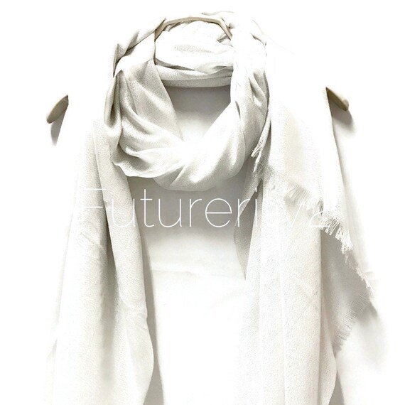 Plain white scarf Clearance
