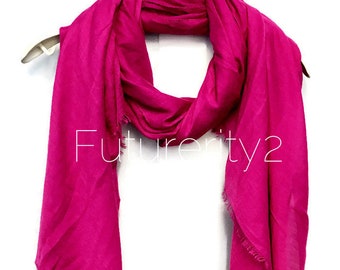 Plain Bright Purple Scarf / Spring Summer Scarf / Autumn Scarf / Gifts For Her / Gifts For Mother / Scarves And Wraps / Handmade Accessories