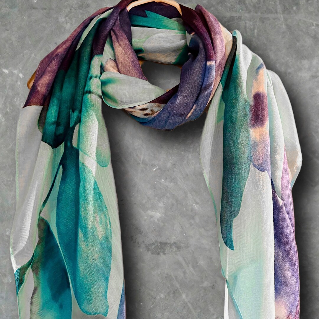 Organic Cotton Scarf | Blue/White Stripe main image 1