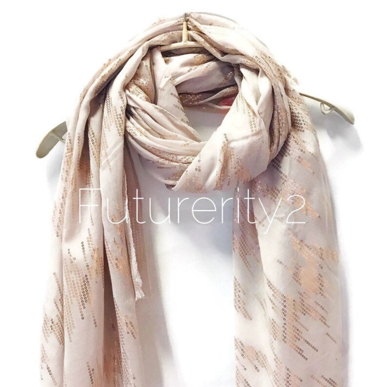 rose gold sequin shawl