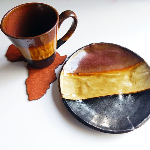 Africa Coasters Set of 4 Natural Wood African Home Decor Etsy