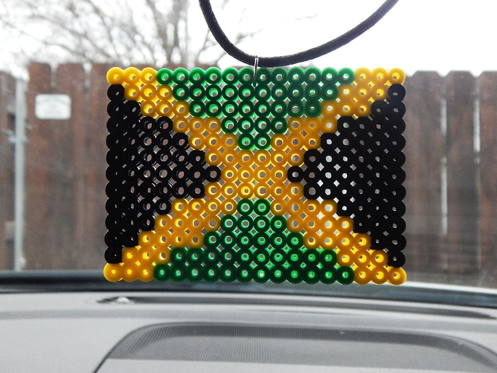 Jamaica Flag Car Charm Accessories Jamaican Rear View Mirror Etsy