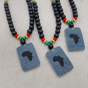 Africa Necklace Women Gift for Her  Jewelry Rasta Beaded Rasta Handmade Wood