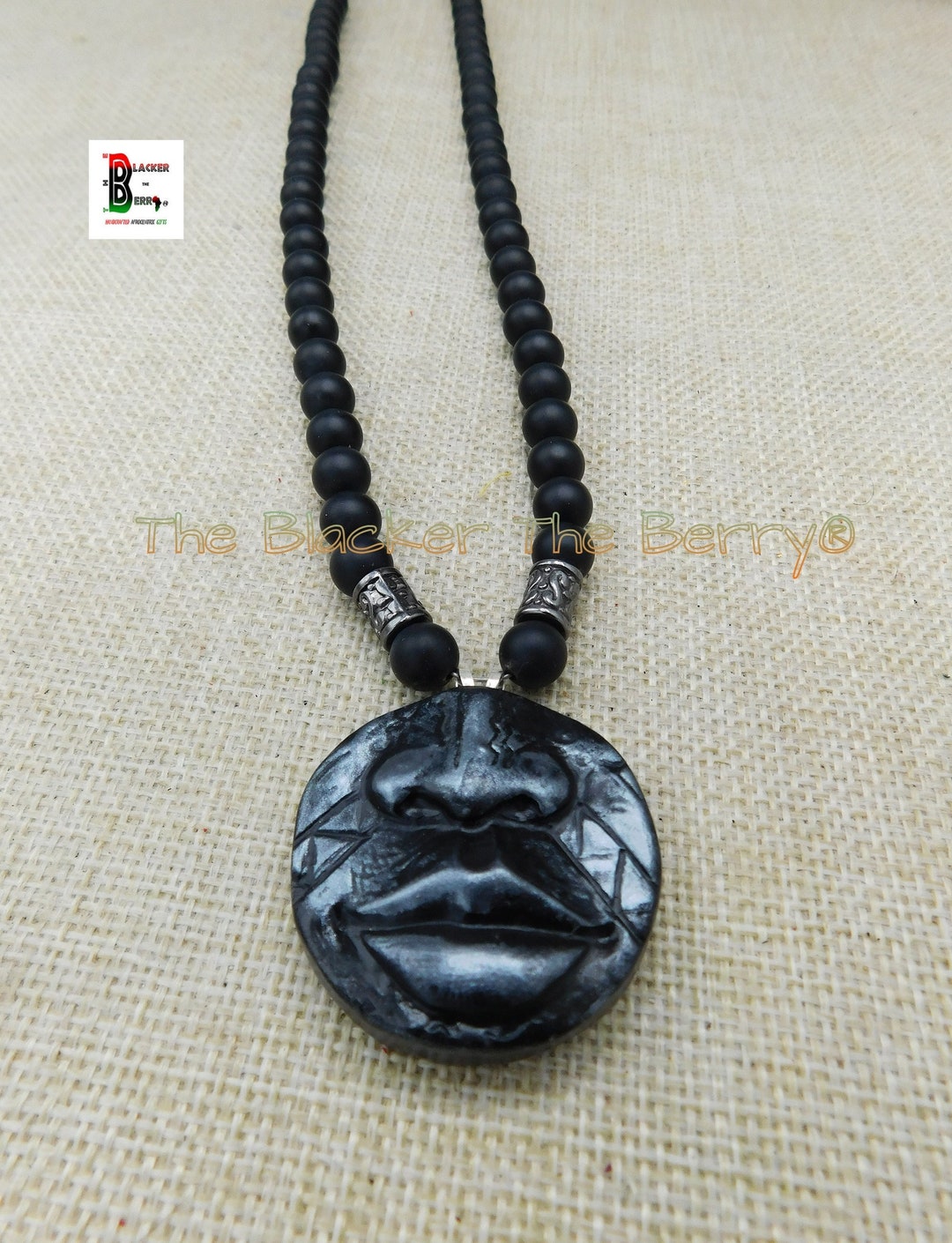 Tribal Jewelry African Mask Pendant Clay African Men Necklace - Etsy