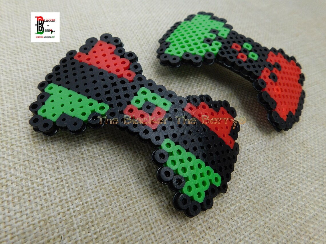 Girl Hair Clip Perler Beads Hair Barrette Hairbow Handmade Etsy