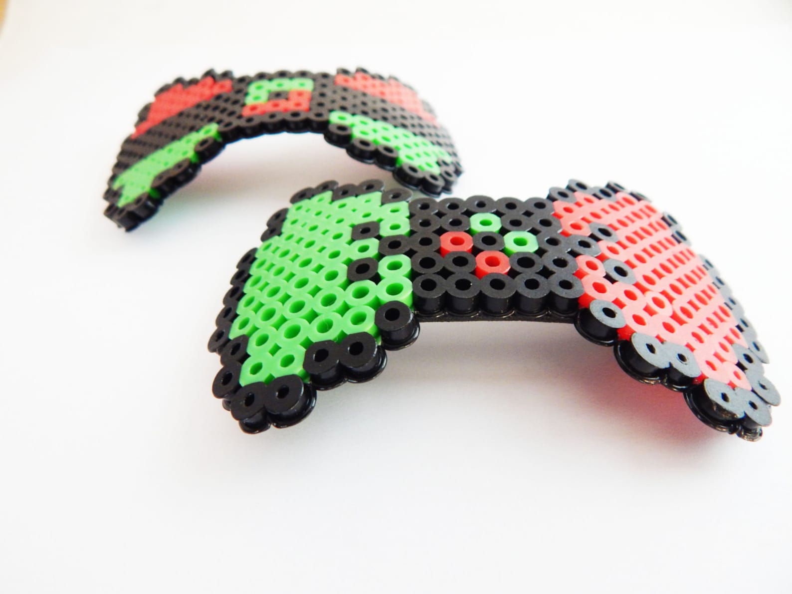 Girl Hair Clip Perler Beads Hair Barrette Hairbow Handmade Etsy