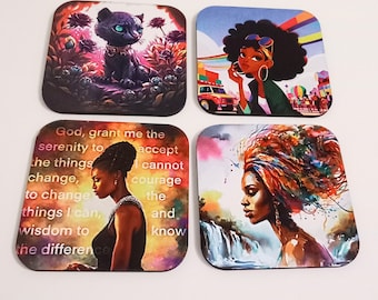 Prayer of Serenity Magnet African American Woman Magnets Kitchen Décor Handmade Refrigerator