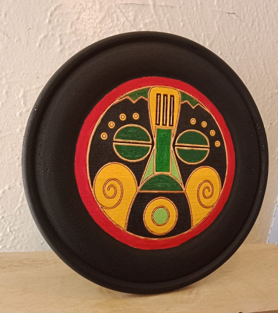 Wooden African Art Hand Painted Wood Home Decor Room Kwanzaa Christmas