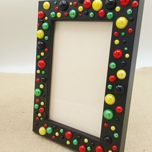 Photo Frame Black Home Decor  Gem Black Red Yellow Green Handmade Kwanzaa Christmas Gift