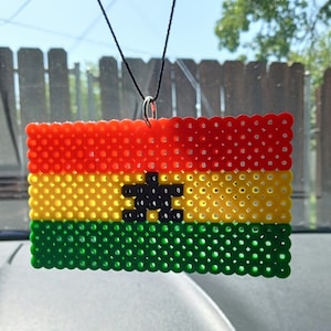 Ghana Flag Car Accessories Rear View Mirror Map Flag Christmas Kwanzaa Gift Handmade