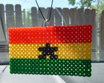 Ghana Flag Car Accessories Rear View Mirror Map Flag Christmas Kwanzaa Gift Handmade