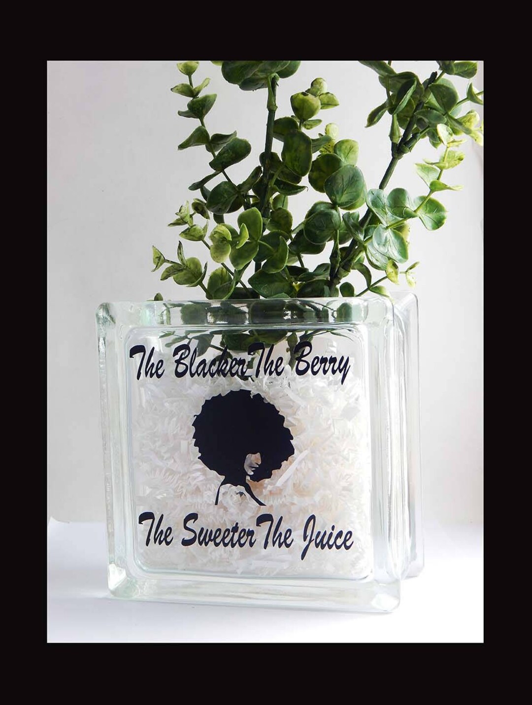 Glass Block Stand Shop Decoration Cute Afrocentric Home Decor Blacker