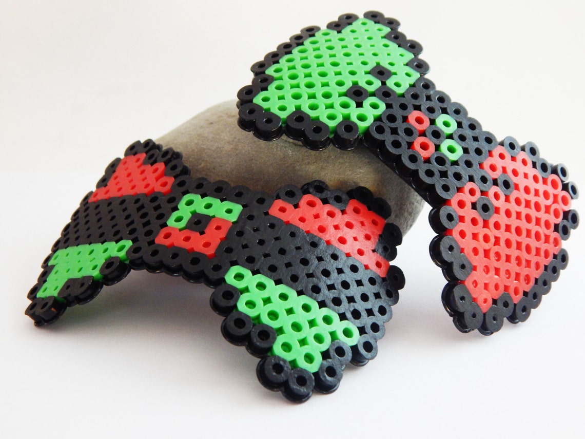 Girl Hair Clip Perler Beads Hair Barrette Hairbow Handmade Etsy