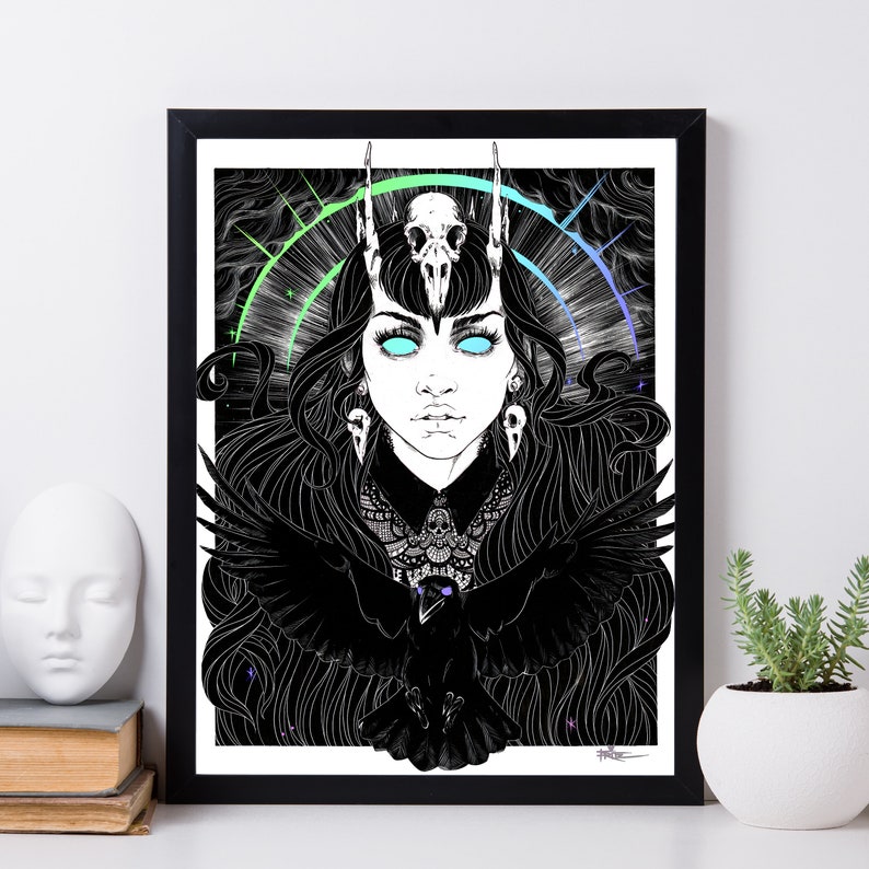 The Morrigan Iridescent Foil 11x14 Art Print Celtic Etsy the-morrigan-iridescent-foil-11x14-art-print-celtic-etsy