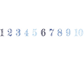 printable a4 numbers 1 10 digital download print blue etsy