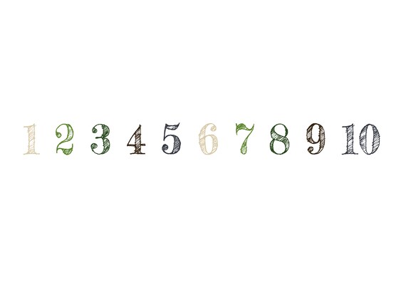 printable a4 numbers 1 10 digital download print green etsy