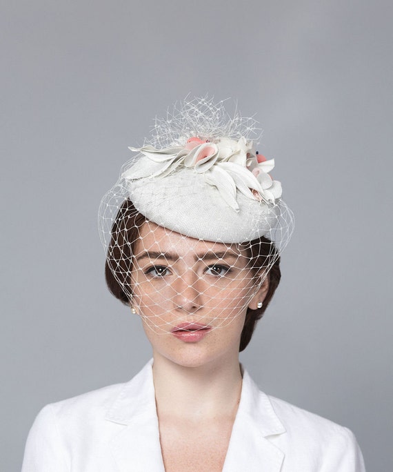 verfrommeld stad Verdwijnen Bruids sluier fascinator hoed bruiloft haar accessoire met - Etsy België
