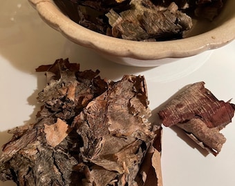 Free Ship! Organic Natural RIVER BIRCH BARK from my Farm - 1/4 lb for Crafts, Medicine, Etc
