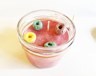 FROOT LOOPS Hand-Poured All-Natural Soy Candle - 4 oz Jar