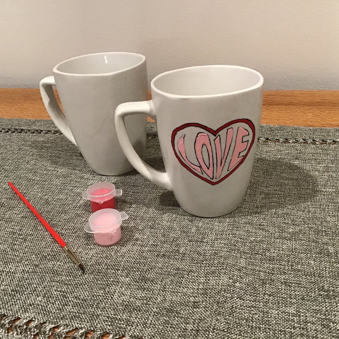 DIY PAINT KIT Paint Your Own Mug Craft Kit Valentines Day Etsy