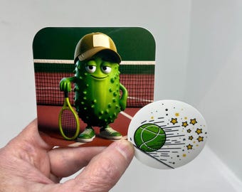 Vinyl Sticker Set, Pickleball,  Funny Pickle Character, Dink & Decorate