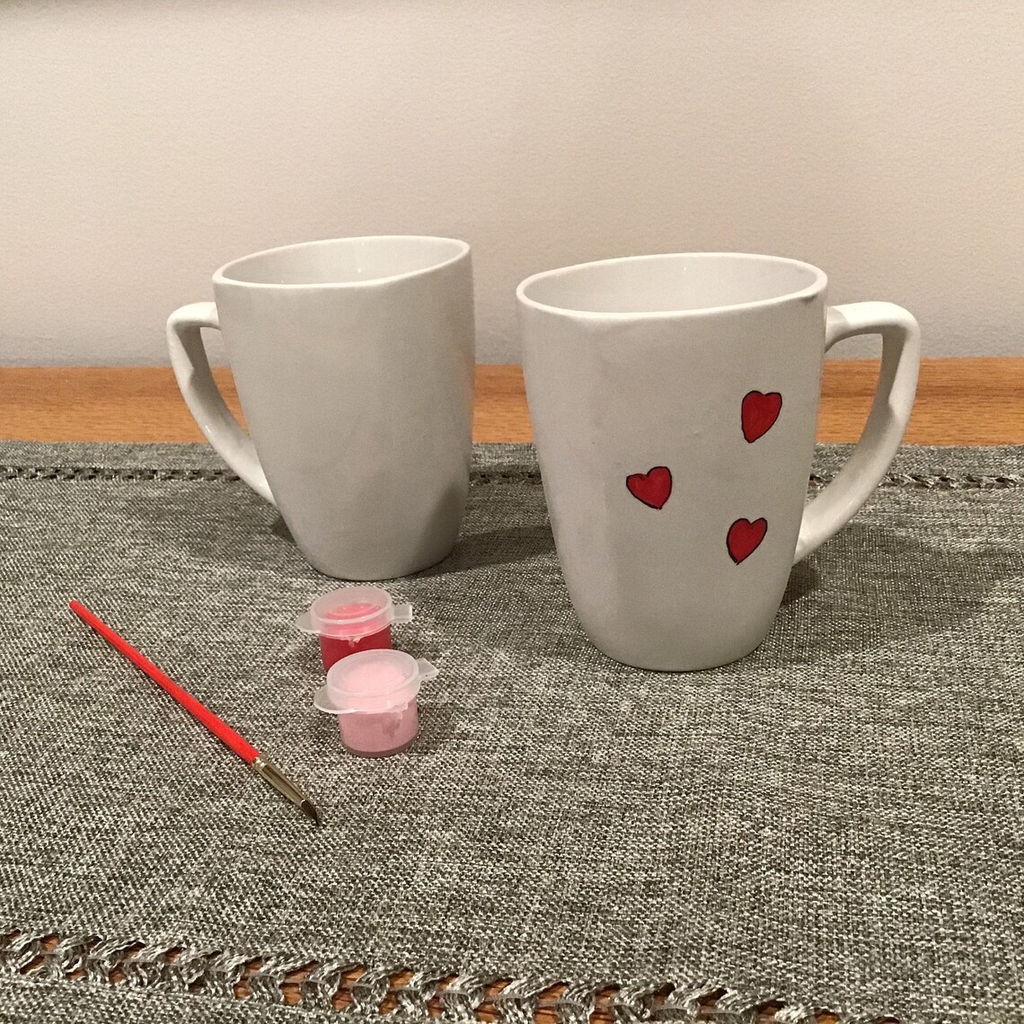 DIY PAINT KIT Paint Your Own Mug Craft Kit Valentines Day Etsy