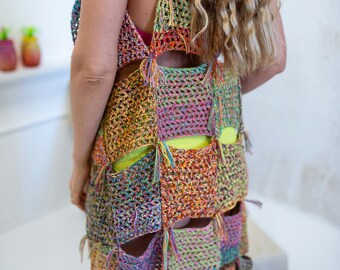 gilet crochet gilet long plage femme