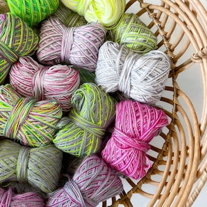 Bunte Mini-Garnbox, handgemachtes Garn, 100% Handarbeit, Handarbeit, spezielle Technik