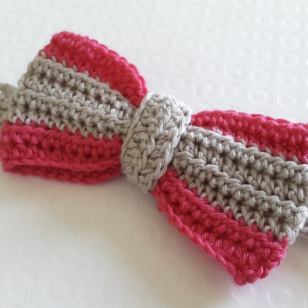 Crochet bow pattern, Bow headband for girls, Gift for a baby girl, PDF pattern, Bow headband pattern MĖTA ©