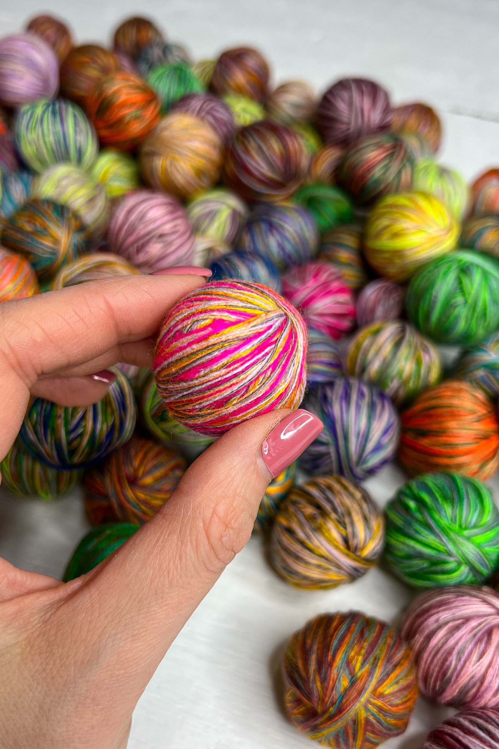 Colorful Mini Yarn Balls for Crafts Yarn Box Handmade Yarn Etsy