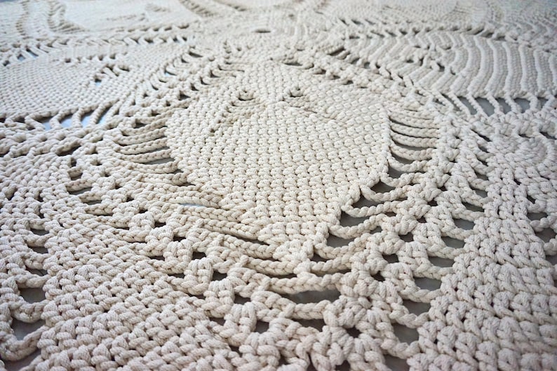 Crochet rug pattern, Round crochet carpet pattern, Big scale carpet PDF, Crochet patterns, Flower shape rug Life is a Flower, Interior idea.