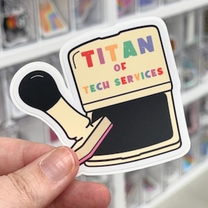 Library Technical Services Vinyl Sticker, Trendy Water Bottle Decal, Librarian Laptop Sticker, Bookish Gift, Library Humor Accessory