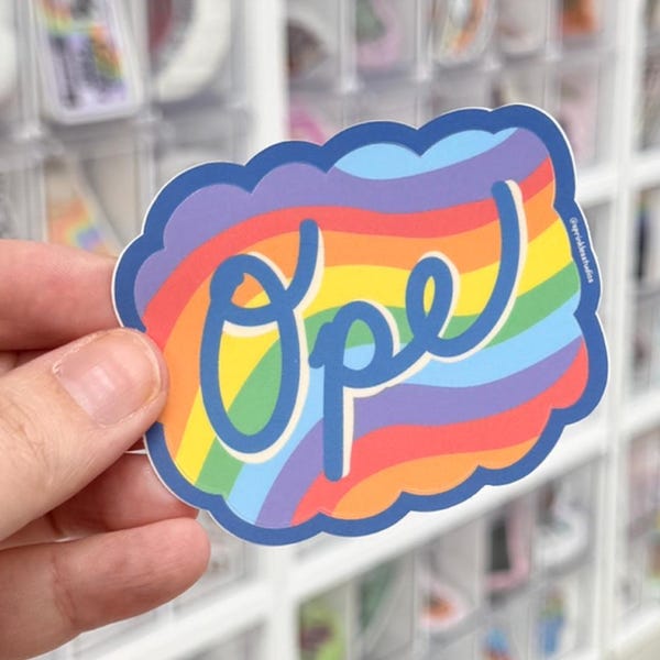 Pegatina Rainbow Open: Calcomanía para botella de agua Midwest Pride