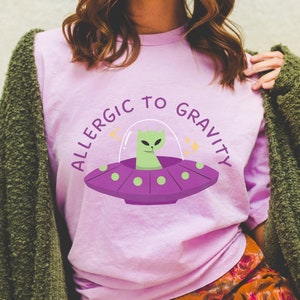Funny POTS Syndrome Shirt, Allergic to Gravity T-Shirt, Chronic Illness Apparel, Dysautonomia Gift