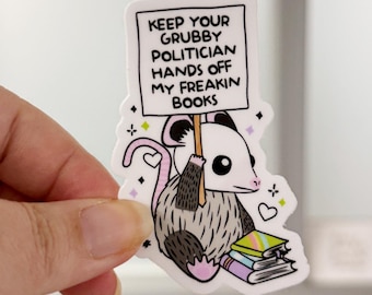 Public School Library Advocacy Vinyl Sticker, Bookish Water Bottle Decal, Librarian Laptop Sticker, Banned Books Gift, Book Lover