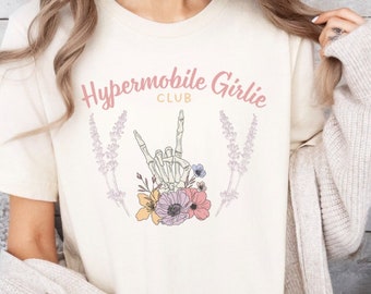 Camiseta del síndrome de Ehlers-Danlos, Camiseta del Club de Chicas Hipermóviles, Ropa para el dolor por enfermedades crónicas, Regalo para personas con enfermedades crónicas