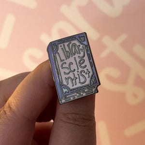 Library Scientist Hard Enamel Pin, Librarian Lanyard  Decor, Bookish Button Embellishment, Book Lover Gift