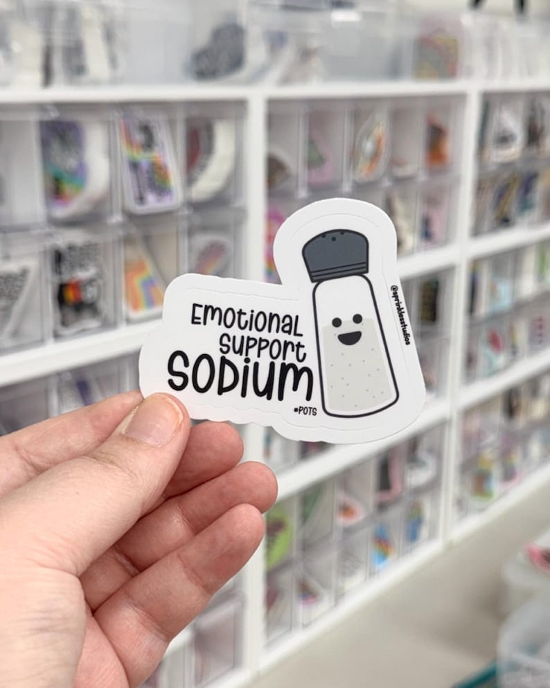 Funny Dysautonomia Sticker, Trendy Water Bottle Decal, Spoonie Gift, Postural Tachycardia Laptop Sticker, POTS Syndrome Accessory image 1