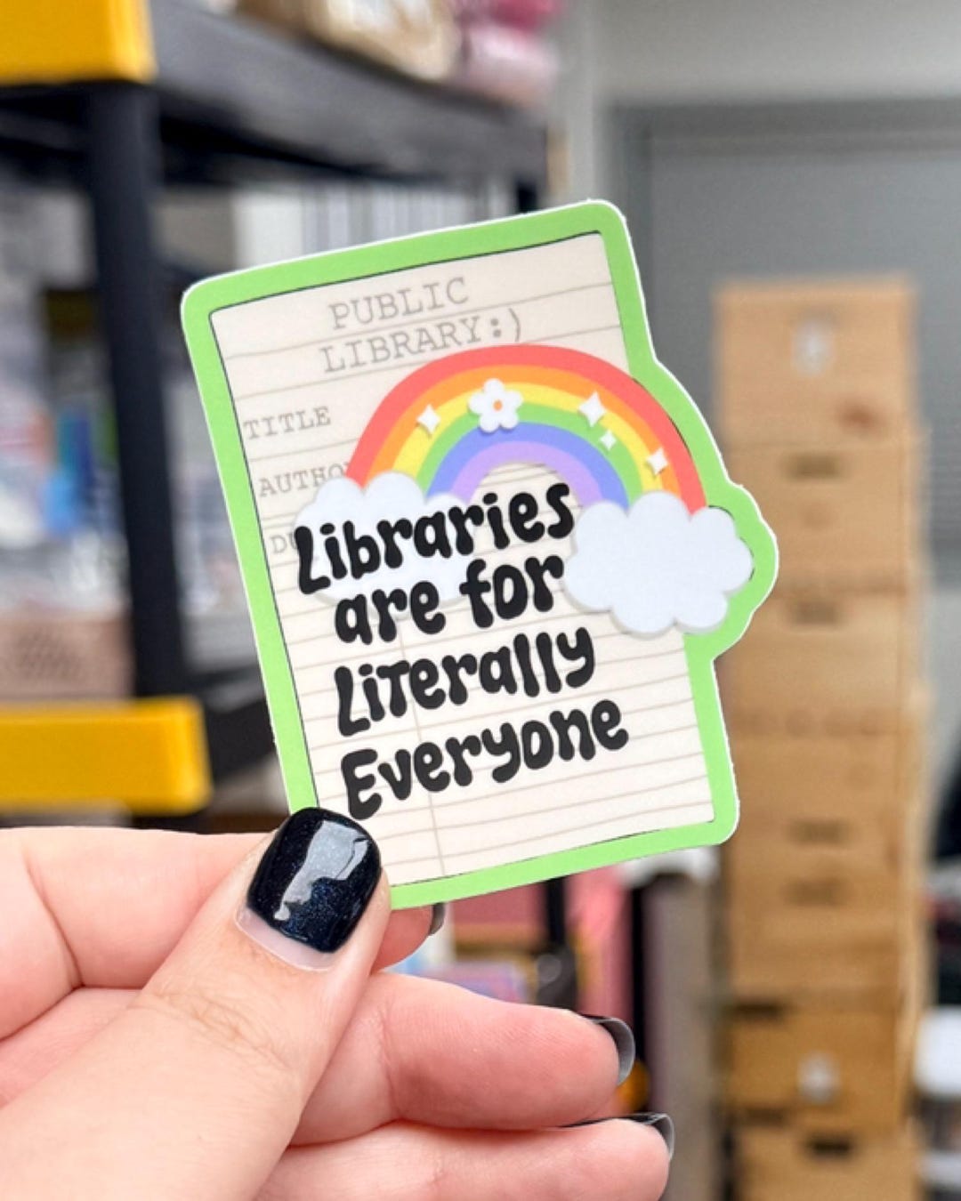 Libraries Are for Everyone Vinyl Sticker, Trendy Water Bottle Decal ...