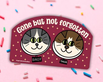 Gone But Never Forgotten B&T Cat Vinyl Sticker, Funny Librarian Sticker, Library Lover Gift, Library Staff Humor, School Librarian Gift