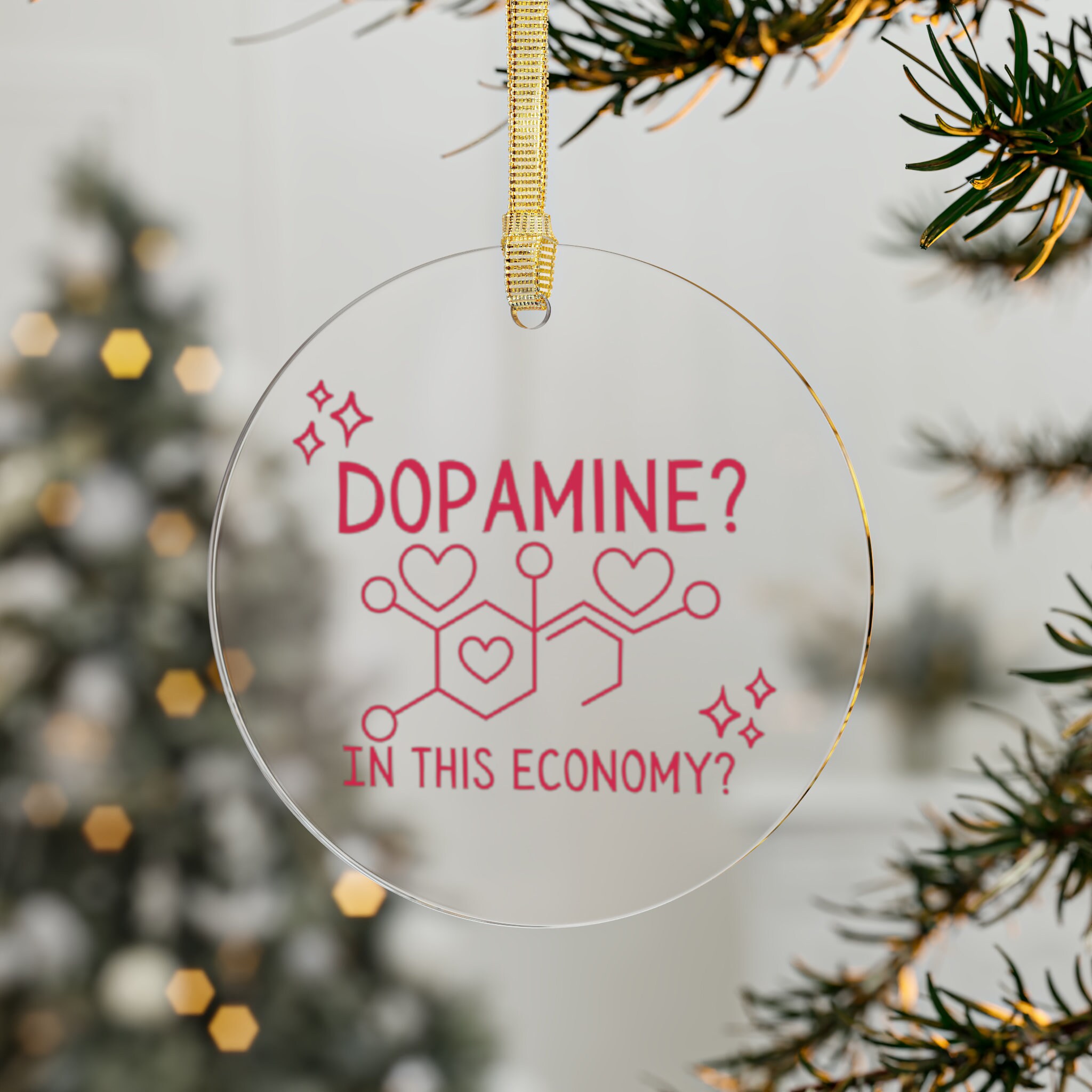 ADHD Acrylic Ornament, Dopamine Christmas Tree Decoration ...