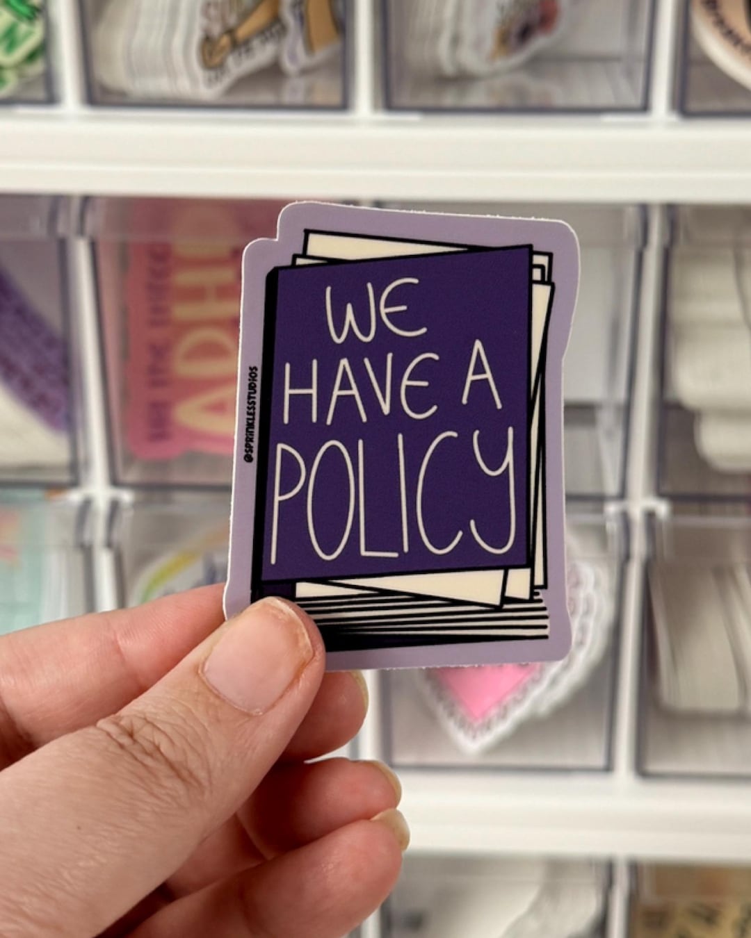Policy Changes Sticker We Have A Policy Customer Service Vinyl Sticker, Librarian Humor Decal ...