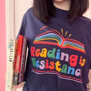 Reading is Resistance T-Shirt: Comfort Colors Book Lover Tee
