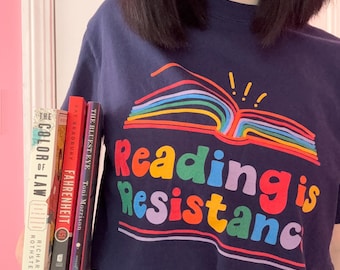 Reading is Resistance T-Shirt: Comfort Colors Book Lover Tee