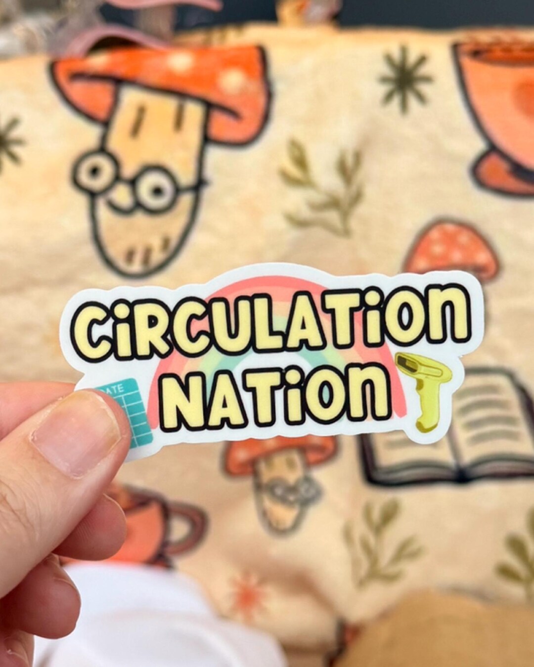 Funny Circulation Librarian Vinyl Sticker, Library Worker Water Bottle ...