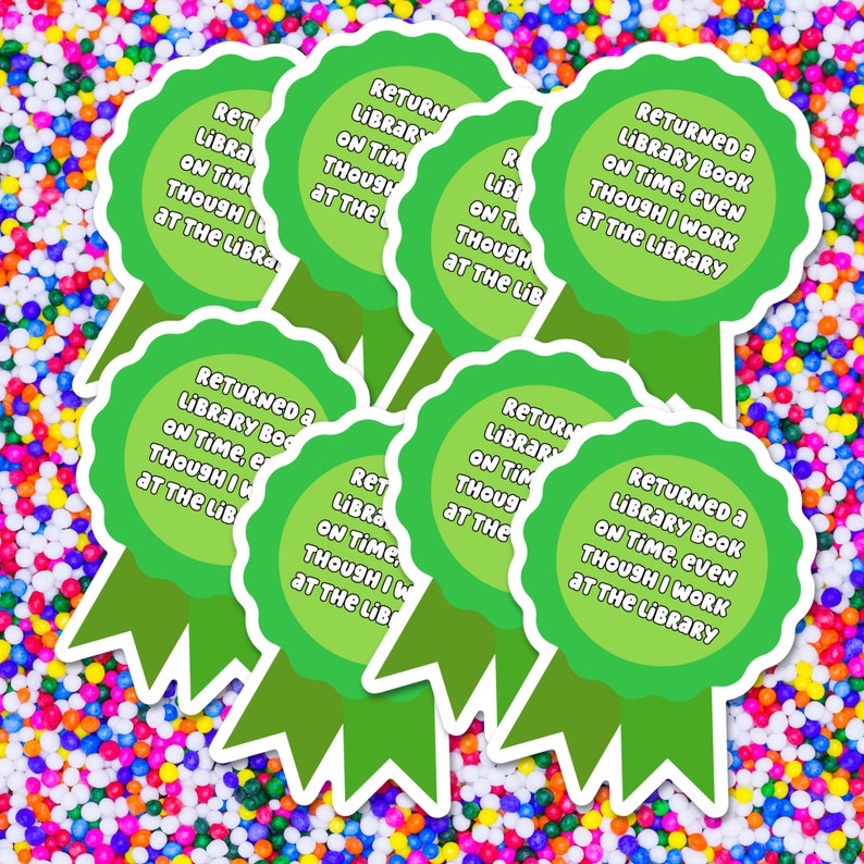 Funny Librarian Library Book Sticker, Trendy Water Bottle Decal ...