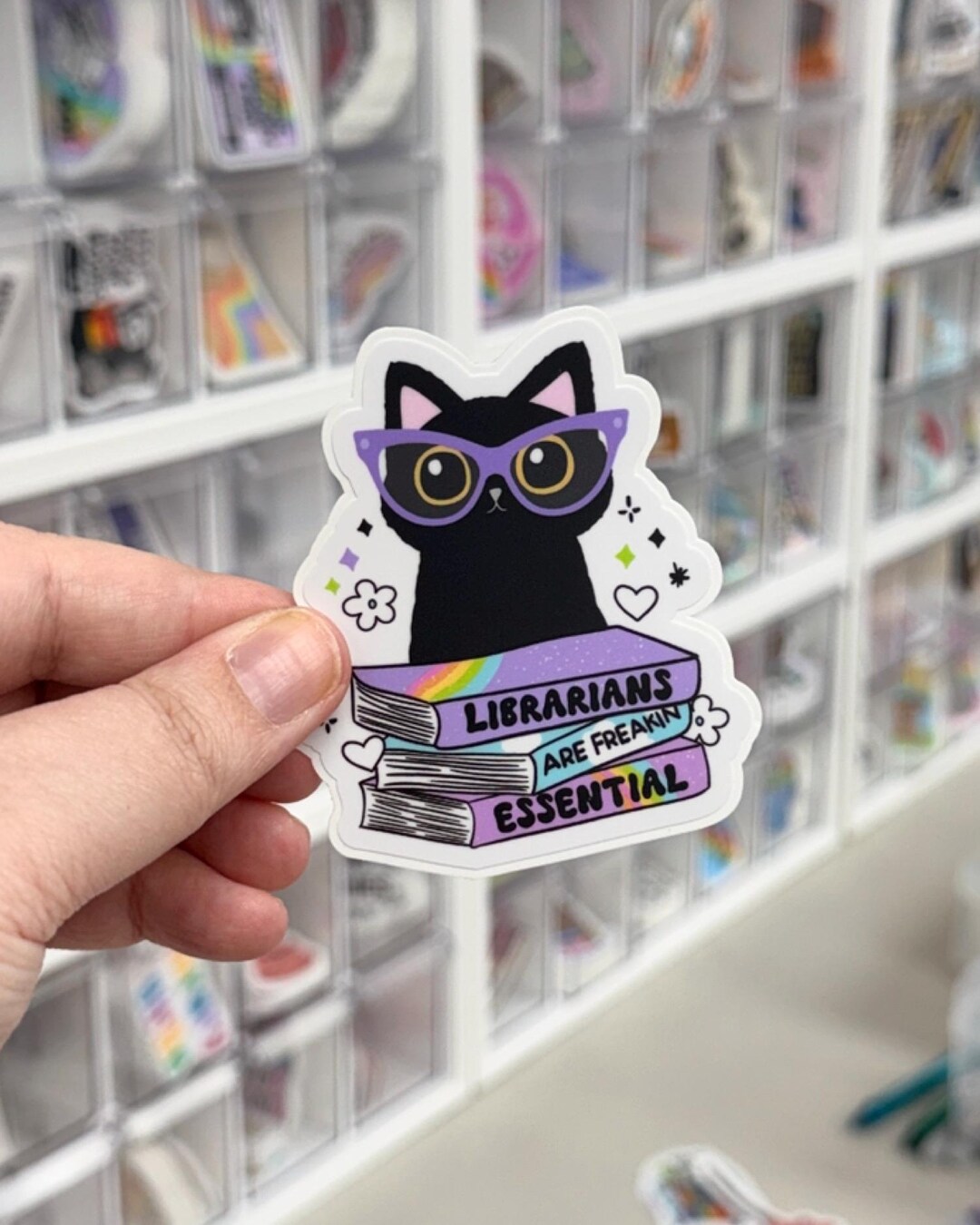 Library Beeping Sticker Funny Librarians Are Essential Vinyl Sticker, Trendy Water Bottle Decal ...