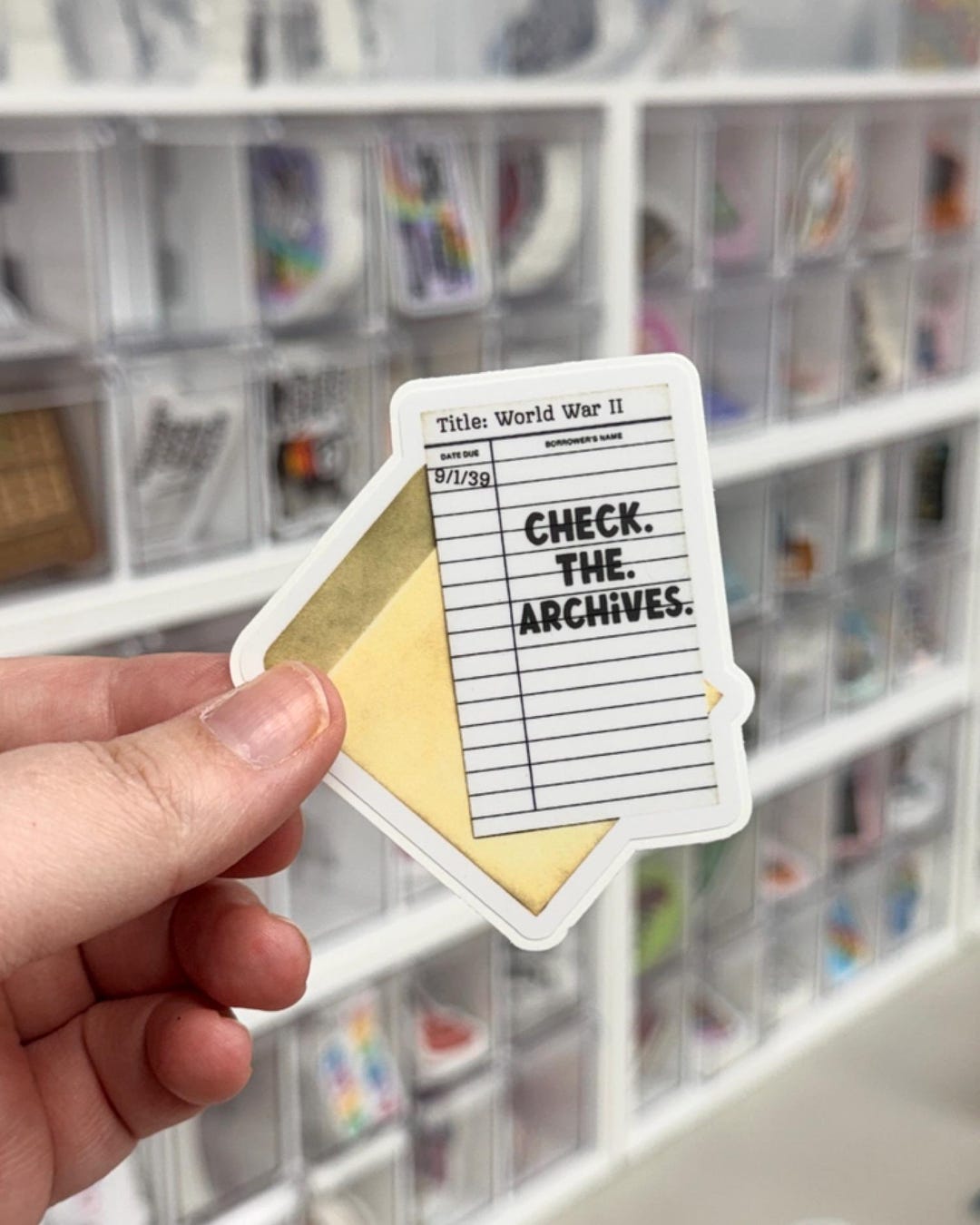 Check the Archives Sticker | Librarian Sticker, History Nerd Decal ...